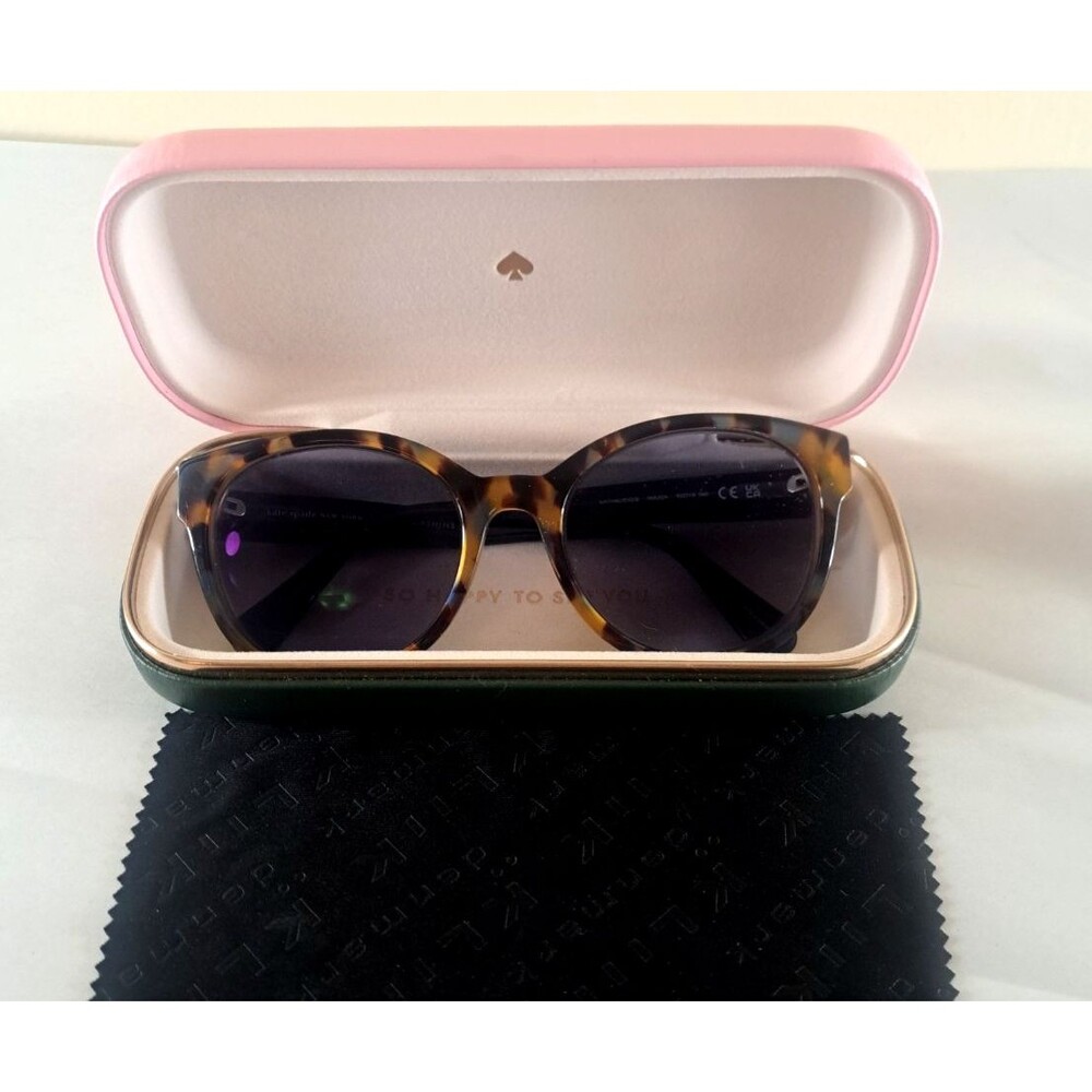 Kate Spade Hello Sunshine 3 Sunglasses W Case Tortoise Blue Lens Prescription